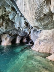 Calcium carbonate cave - inside view