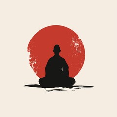 Japanese meditation logo