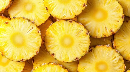   Pineapples stacked neatly