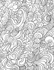 Mandala Zentangle Pattern Coloring Pages, Hand draw background design illustration