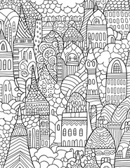 Obraz premium Mandala Zentangle Pattern Coloring Pages, Hand draw background design illustration