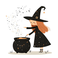 Kawaii Witch with Wand