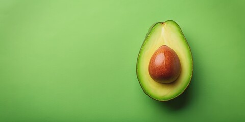 Top view of a fresh avocado, avocado, green, healthy, organic, ripe, fruit, whole, natural, food, nutrition, vegetarian