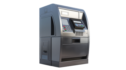 atm machine with clipping path