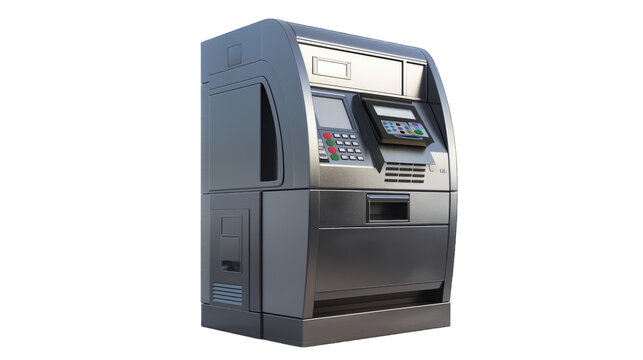 atm machine with clipping path