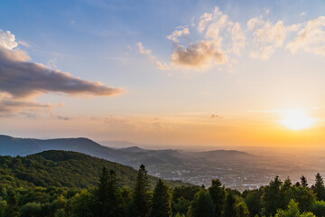 Sunset over Ustroń