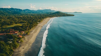 Obraz premium Aerial View of Espadilla Beach in Costa Rica