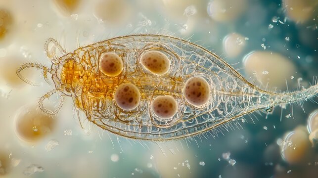 Microscopic view of a water flea (Alona quadrangularis)