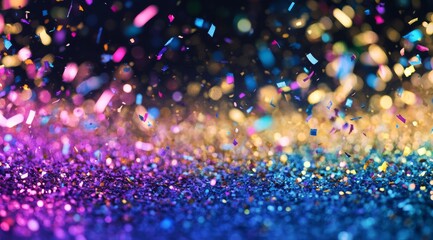 Colorful Confetti and Glitter Background