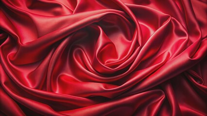 Obraz premium Luxurious red silk background with a soft and smooth texture, red, silk, luxurious, background, smooth, texture, elegant, fabric
