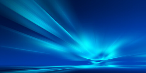 Abstract futuristic background with glowing blue light effect. High speed. Hi-tech. Abstract technology background concept