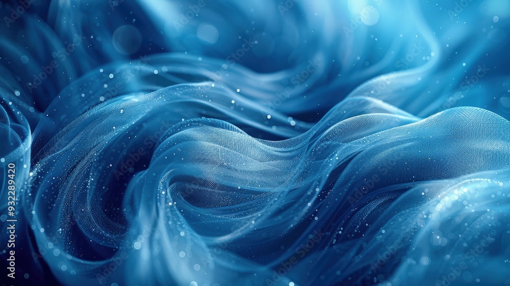 Poster produce an abstract background with vibrant blue hues and a textured fiber look. focus on creating a