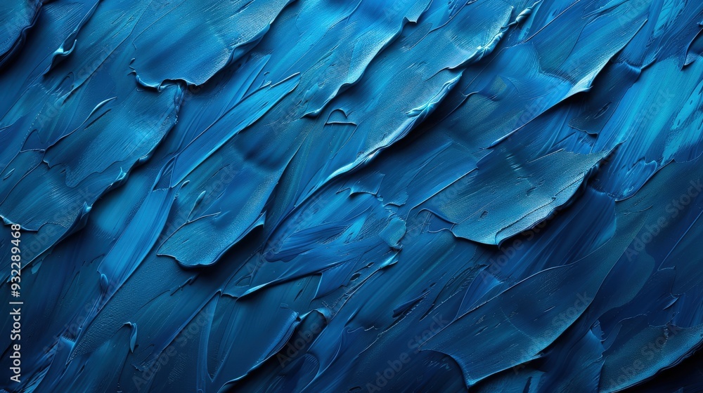 Poster produce an abstract background with vibrant blue hues and a textured fiber look. focus on creating a