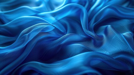 Obraz premium Design a vibrant blue abstract background with prominent fiber textures. The result should be visually rich and versatile for backgrounds, textile design, and artistic use