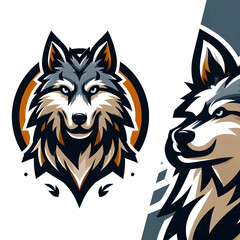 Naklejka premium A Sophisticated and Elegant Wolf: The Logo that Combines High-Quality Craftsmanship and Modern Aesthetic