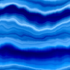 Obraz premium Modern summer striped blur wash seamless pattern background for trendy beach wear and coastal living designs. Repeatable alcohol ink bleed effect in blue white indigo colors