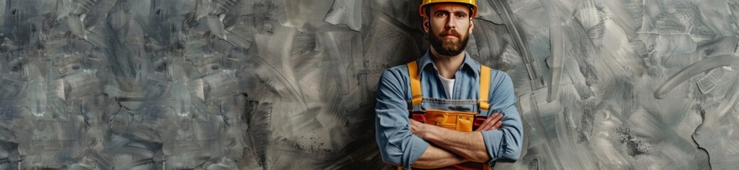 Construction Worker with Crossed Arms