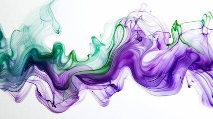 Obraz premium Purple And Green Ink Lines