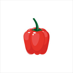 sweet pepper, red pepper, vector illustration, icon, vegetables, food, diet, fresh
