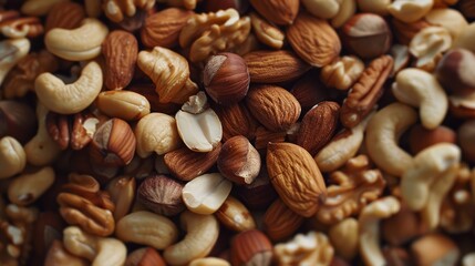 Obraz premium a close up of a mixture of nuts