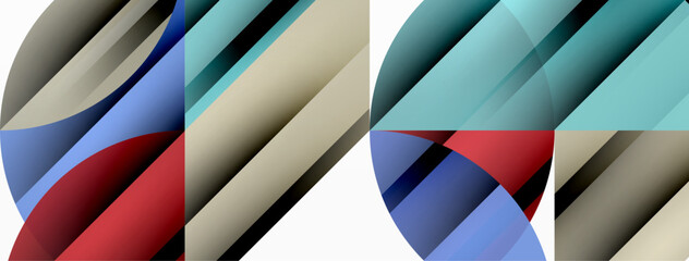 Circles and round shapes geometric minimal background