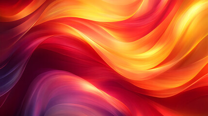 Obraz premium Abstract background of red, orange, and yellow curved lines.