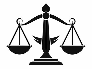 scales of justice black icon silhouette