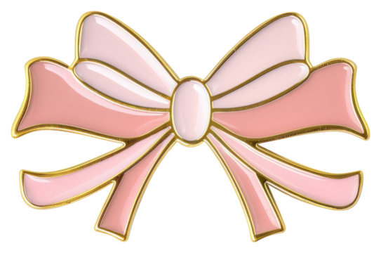 Elegant pink ribbon bow