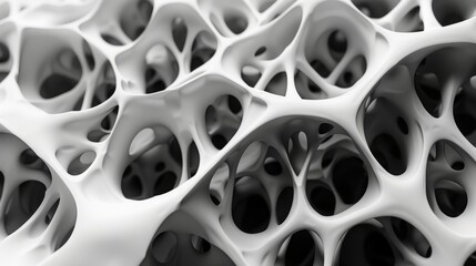 Create an abstract design featuring organic textures with interconnected black veins on a white background. Focus on achieving a detailed, visually striking pattern