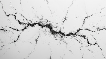 Obraz premium Design an abstract background with black veins creating an organic texture on a white surface. Focus on achieving a detailed and visually striking pattern