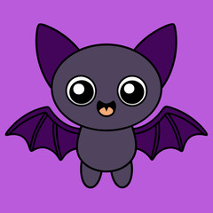 Fototapeta premium chibi halloween bat, cute bat vector, kawaii bat, chibi bat design, halloween bat vector, bat cartoon, chibi bat illustration, spooky chibi bat, bat vector art, chibi bat icon, bat with face, adorable