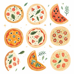 Vector Trk Pizza simple and minima