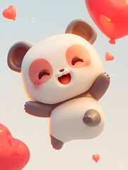 Cute 3D pet panda