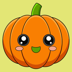 chibipumpkin, cute pumpkin illustration, cute jack o lantern clipart, animated jack o lantern clipart, cute pumpkin sticker, halloween lantern clipart, halloween pumpkin clipart, jack o lantern vector