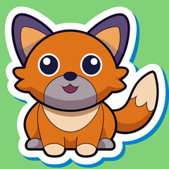 fox cute cartoon, fox clipart, cute fox cartoon, baby fox vector design, cute fox illustration, cartoon fox, fox cartoon vector, chihuahua character design, fox clip art, fox character, sticker fox