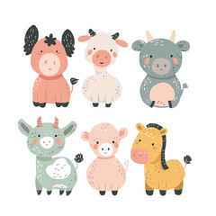 Vector Farm Animal simple and mini