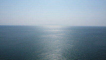 A drone shot of Lake Erie with no islands in the background, Pelee Island