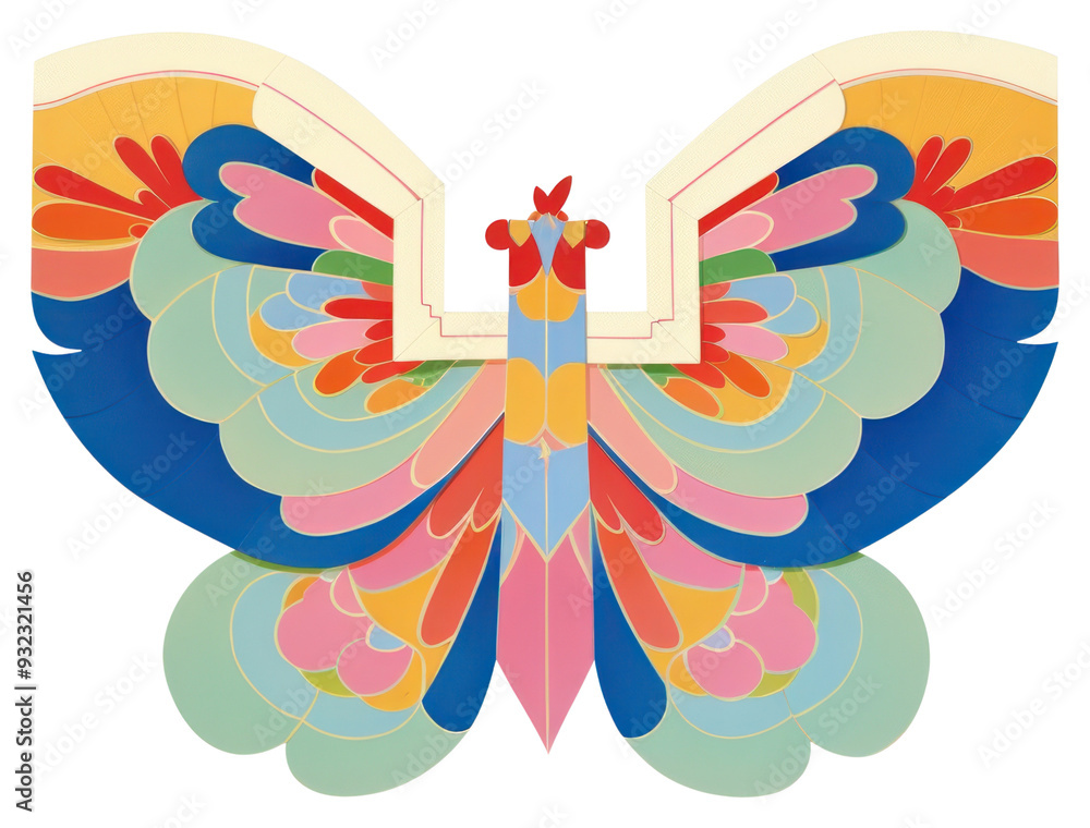 Sticker PNG Colorful abstract butterfly illustration