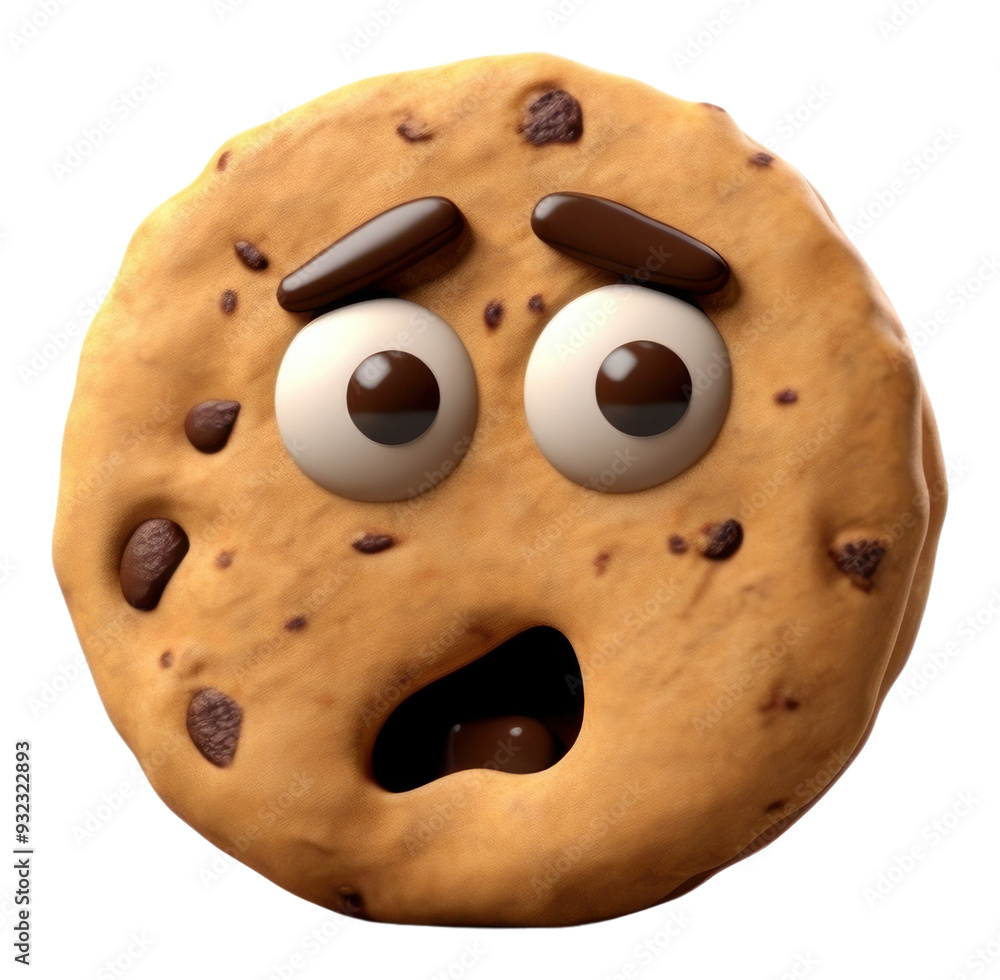 Canvas Prints png bitten cookie food face anthropomorphic.