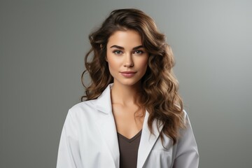 Fototapeta premium Portrait beautiful young female doctor face image