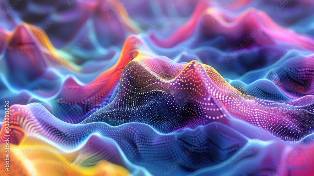 Aufkleber craft an abstract microscopic landscape showcasing stunning color formations. focus on creating an e