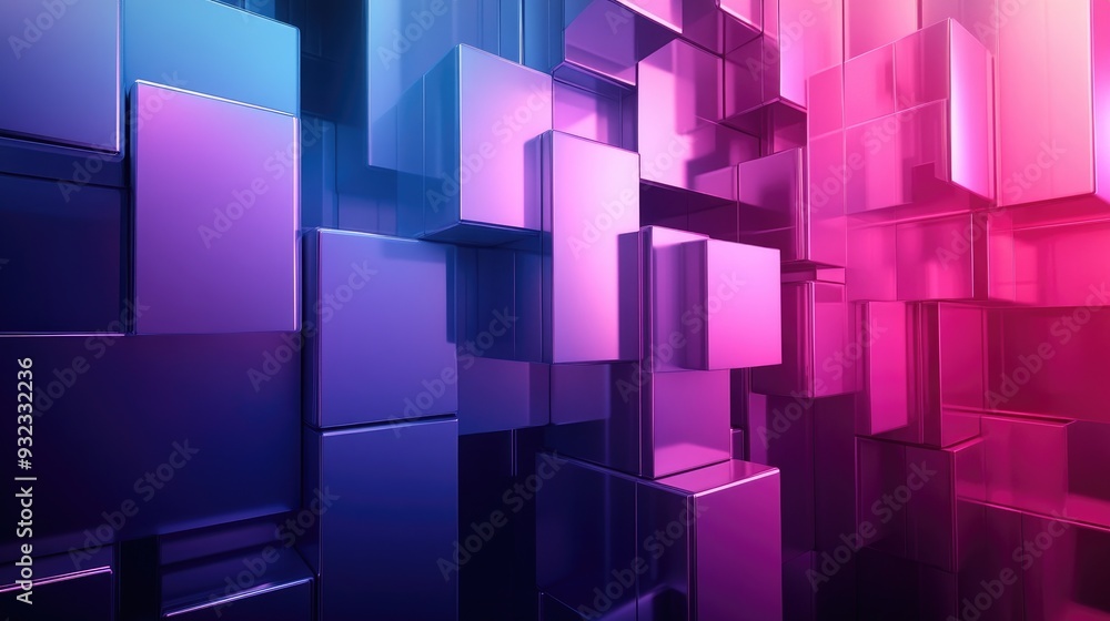 Poster 3d abstract geometric background and wallpaper image created without the use of ai software