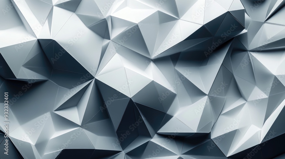 Aufkleber 3d abstract polygonal geometric design with visual depth and dynamic shapes