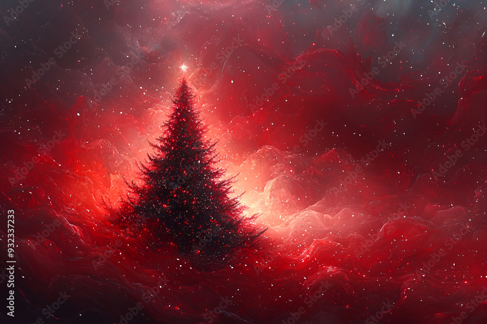 Wall mural Christmas Tree Background