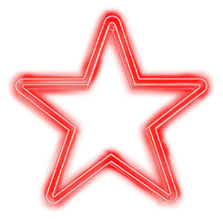 PNG Glowing red neon star