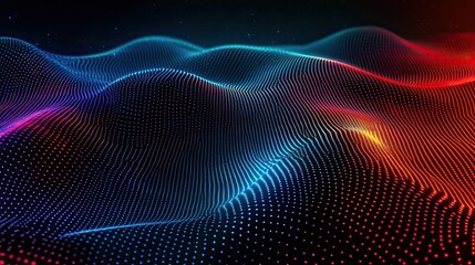 Abstract digital flow of particles background