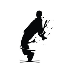 Silhouette art drawing portrait dancing design graphic