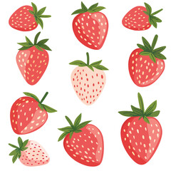 Vector Strawberry simple and minim