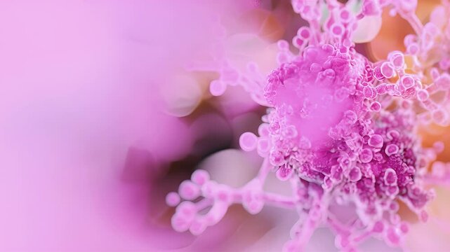 A zoomedin image of a tumor suppressor protein which helps regulate the cell cycle and prevent excessive cell division.