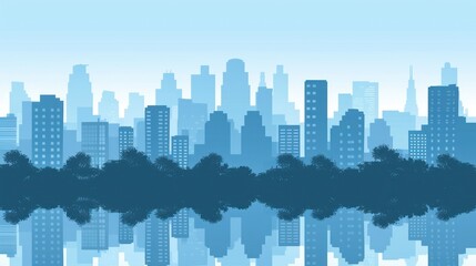 Obraz premium Cityscape Reflection